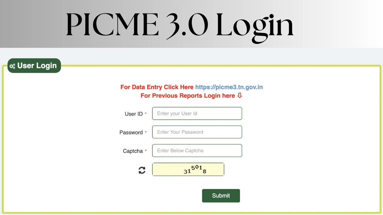 PICME 3.0 Login